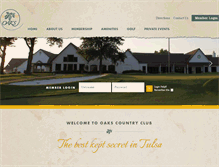 Tablet Screenshot of oakscountryclub.com